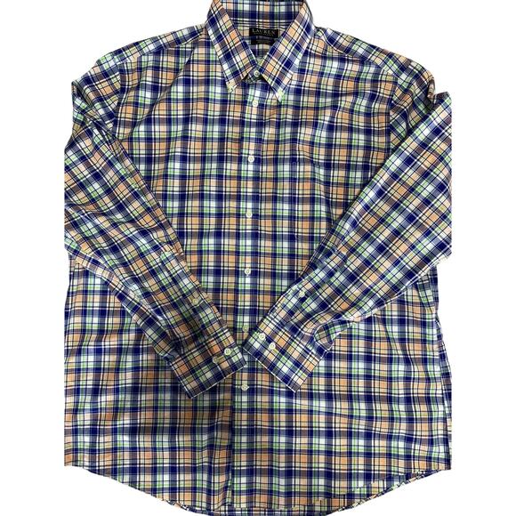 Lauren Ralph Lauren Shirt Mens Extra Large Plaid LRL Stretch Oeko Tex Classic - Picture 1 of 7